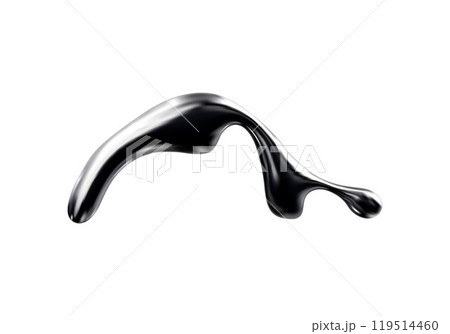 Vector illustration of chrome liquid shape on isolated background. 119514460