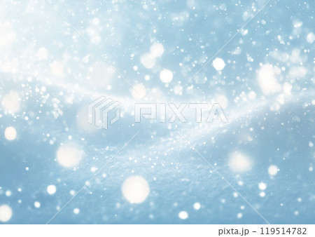 雪と光の水色背景 119514782