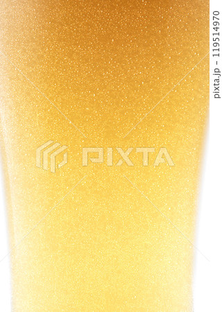 グラスに注いだ冷えた美味しいビール 119514970