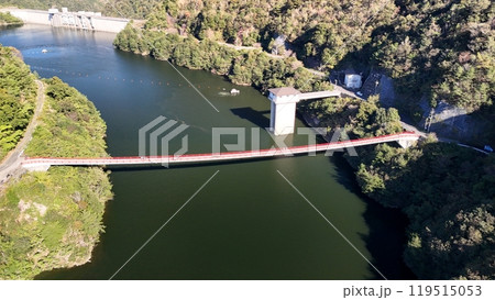 広島県世羅郡【夢吊橋】ドローン空撮_SUMEB_No09 119515053