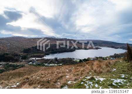 Poisen Glen next to Mount Errigal, the highest mountain in Donegal - Ireland. 119515147