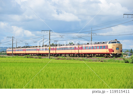 信越本線 前川ー宮内 JR東日本 485系 T18編成(新潟) 北越 信越本線 前川ー宮内 JR東日本 485系 T18編成(新潟) 北越 119515411