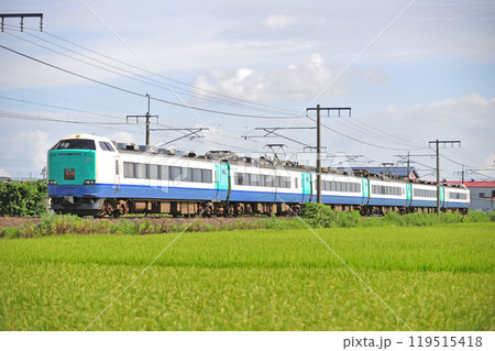 信越本線　宮内ー前川　JR東日本　485系　R27編成（新潟）　北越 119515418