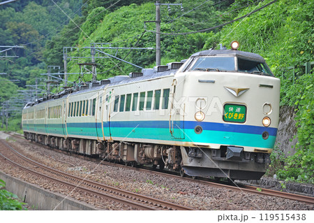 信越本線 長鳥ー塚山 JR東日本 485系 T16編成(新潟) くびき野 信越本線 長鳥ー塚山 JR東日本 485系 T16編成(新潟) くびき野 119515438