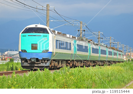 白新線　西新発田ー佐々木　JR東日本　485系　R21編成（新潟）　いなほ　増結 119515444