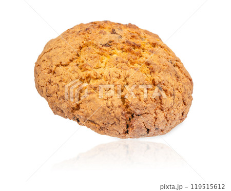 Oatmeal cookies isolated on white background 119515612