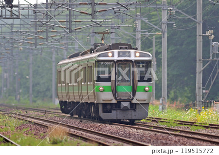 千歳線　西の里（信）　JR北海道　721系　F-3015編成（札幌） 119515772