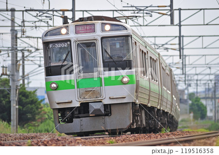 函館本線 白石ー苗穂 JR北海道 721系 F-3202編成(札幌) エアポート 函館本線 白石ー苗穂 JR北海道 721系 F-3202編成(札幌) エアポート 119516358