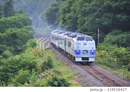 函館本線 蘭島ー塩谷 JR北海道 キハ183系 キハ183-218 ヌプリ 函館本線 蘭島ー塩谷 JR北海道 キハ183系 キハ183-218 ヌプリ 119516427