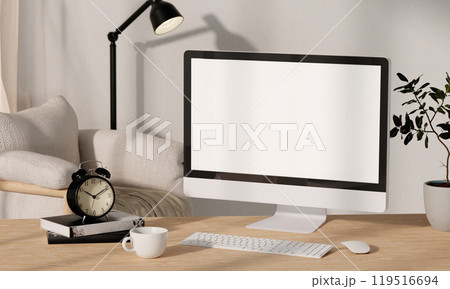 Cozy Modern Workspace with Contemporary Design 3D Render 119516694