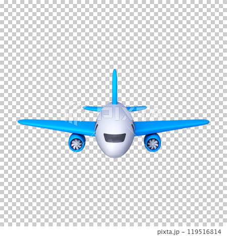 Travel and vacation symbol, 3d illustration of a passenger plane 119516814