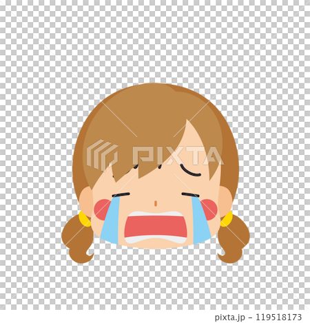 号泣する可愛い小さな女の子の絵文字イラスト アイコン 顔 表情 白背景 ベクター 号泣する可愛い小さな女の子の絵文字イラスト アイコン 顔 表情 白背景 ベクター 119518173