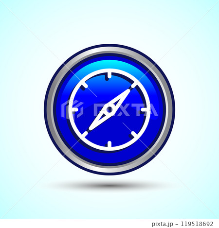 Compass icon design illustration, Navigation sign symbol for apps and websites, Button Design 119518692