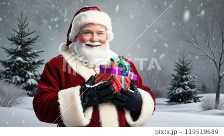 雪の中のサンタクロース 119519689
