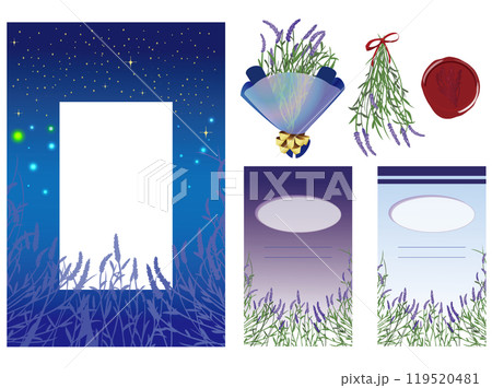 ラベンダーのカードセット ラベンダーのカードセット 119520481