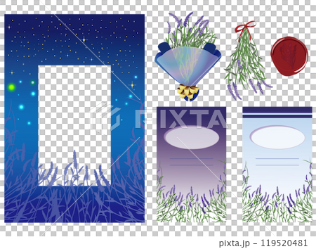 ラベンダーのカードセット ラベンダーのカードセット 119520481