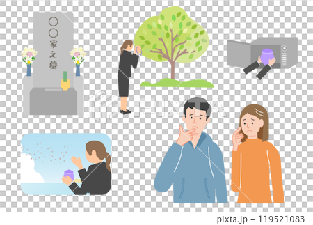 一對夫婦擔心他們葬禮的形式。 一對夫婦擔心他們葬禮的形式。 119521083