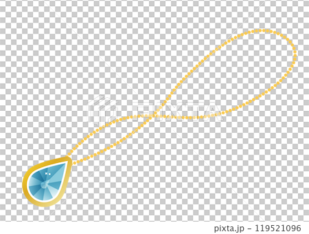 グラデーションが美しいジュエリーがついたペンダント（ネックレス）のイラスト 119521096