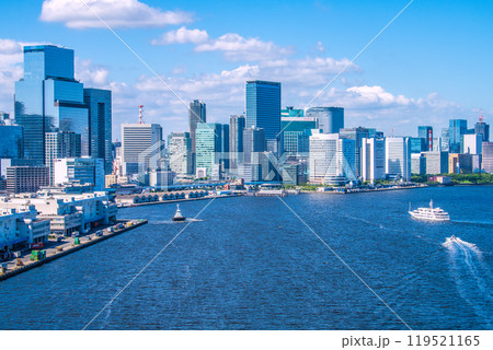 日本の東京都市景観 新橋や汐留、竹芝、ブルーフロント芝浦などを望む=13日 日本の東京都市景観 新橋や汐留、竹芝、ブルーフロント芝浦などを望む=13日 119521165