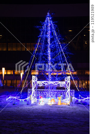 イルミネーションで飾られた冬の広場 119521989