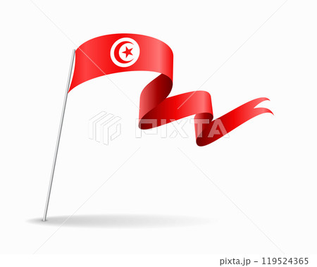 Tunisian flag wavy background layout. Vector illustration. Tunisian flag wavy background layout. Vector illustration. 119524365