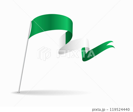 Nigerian flag wavy background layout. Vector illustration. 119524440
