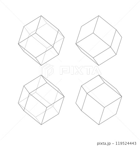 菱形十二面体 ベクターイラスト 菱形十二面体 ベクターイラスト 119524443