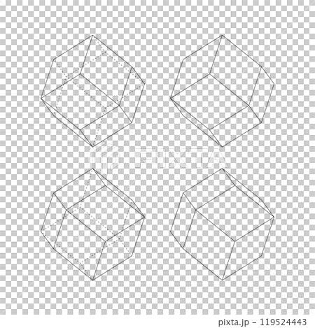 菱形十二面体 ベクターイラスト 菱形十二面体 ベクターイラスト 119524443