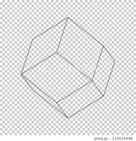 菱形十二面体 ベクターイラスト 菱形十二面体 ベクターイラスト 119524446