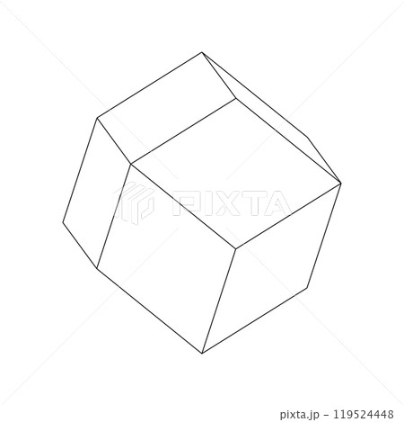 菱形十二面体 ベクターイラスト 菱形十二面体 ベクターイラスト 119524448