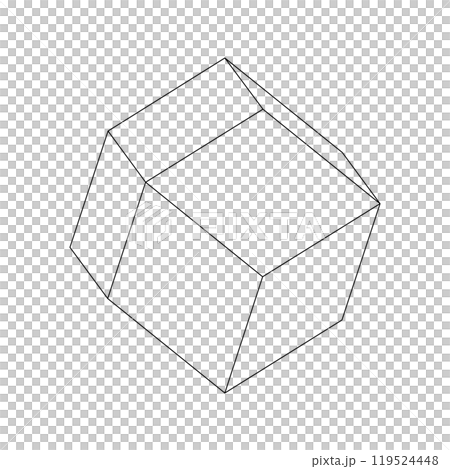菱形十二面体 ベクターイラスト 菱形十二面体 ベクターイラスト 119524448