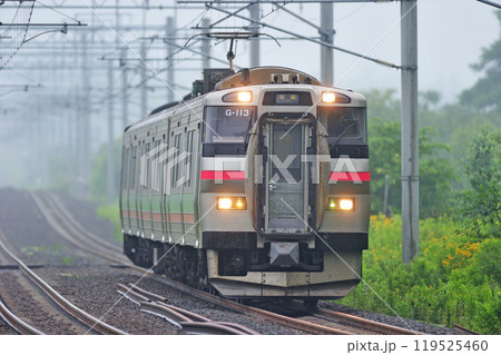 千歳線　島松－北広島　JR北海道　731系　G-113編成（札幌） 119525460