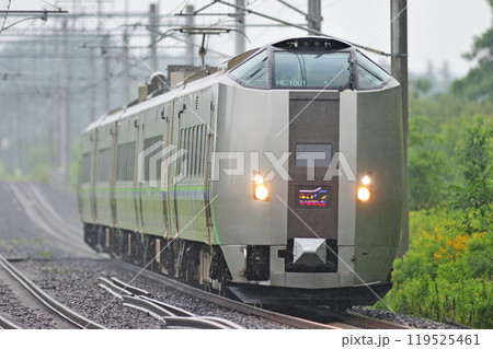 千歳線　島松－北広島　JR北海道　789系1000番台　HL-1001編成（札幌）　スーパーカムイ 119525461