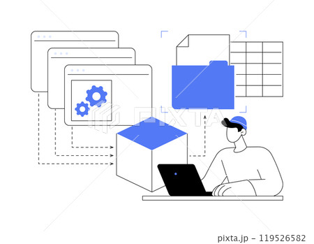 Website scraping isolated cartoon vector illustrations. 119526582