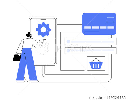 Transactions processing isolated cartoon vector illustrations. Transactions processing isolated cartoon vector illustrations. 119526583