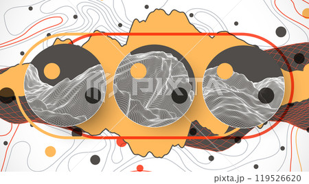 Abstract art wireframe background. Modern science or technology art elements. Surface illustration. Hand made vector. Abstract art wireframe background. Modern science or technology art elements. Surface illustration. Hand made vector. 119526620