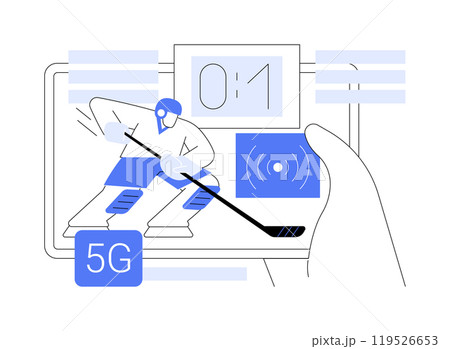 5G sports broadcasting isolated cartoon vector illustrations. 5G sports broadcasting isolated cartoon vector illustrations. 119526653
