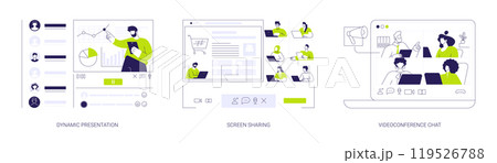 Meeting management abstract concept vector illustrations. Meeting management abstract concept vector illustrations. 119526788