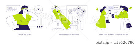 Human abilities augmentation abstract concept vector illustrations. Human abilities augmentation abstract concept vector illustrations. 119526790