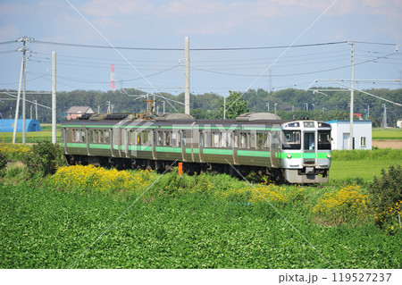 札沼線 石狩太美ーあいの里公園 JR北海道 721系 F-11編成(札幌) 札沼線 石狩太美ーあいの里公園 JR北海道 721系 F-11編成(札幌) 119527237