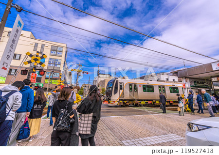 日本の東京都市景観 東急電鉄 大井町線 尾山台駅前などを望む 日本の東京都市景観 東急電鉄 大井町線 尾山台駅前などを望む 119527418