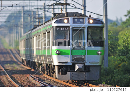 千歳線　島松－北広島　JR北海道　721系　F-3222編成（札幌） 119527615