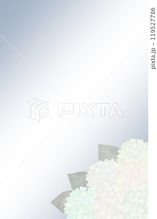 白い紫陽花の喪中はがき 白い紫陽花の喪中はがき 119527786