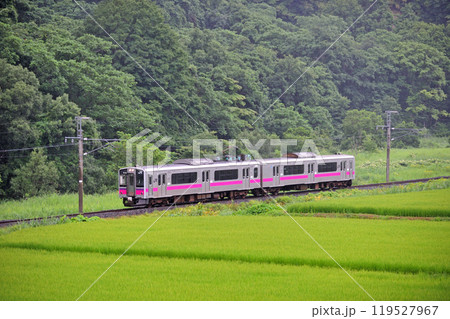 奥羽本線　北常盤ー浪岡　JR東日本　701系　N21編成（秋田） 119527967