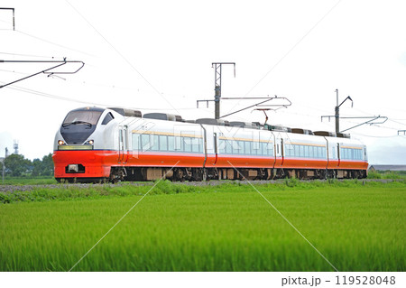 奥羽本線　北常盤ー浪岡　JR東日本　E751系　N103編成（青森）　つがる 119528048