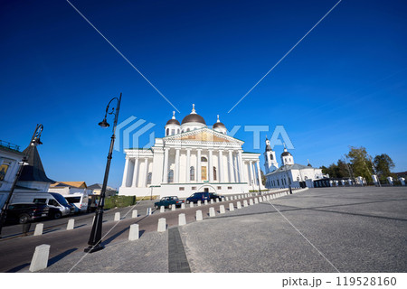 Majestic Resurrection Cathedral on Sunny Morning in Arzamas 119528160