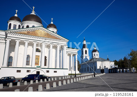 Majestic Resurrection Cathedral on Sunny Morning in Arzamas Majestic Resurrection Cathedral on Sunny Morning in Arzamas 119528161