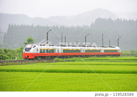 奥羽本線 陣場ー白沢 JR東日本 E751系(青森) つがる 奥羽本線 陣場ー白沢 JR東日本 E751系(青森) つがる 119528389