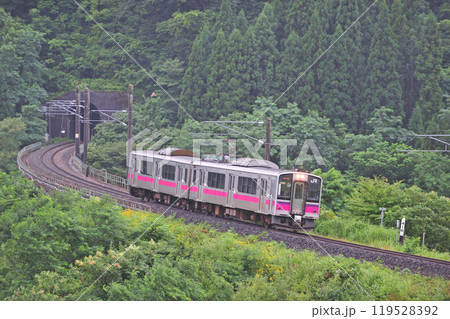 奥羽本線　白沢ー陣場　JR東日本　701系　N15編成（秋田） 119528392