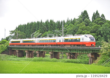 奥羽本線　下川沿ー早口　JR東日本　E751系　N103編成（青森）　つがる 119528429